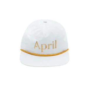 Clearance - Golden 5 Panel Cap WHITE April