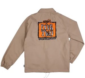 Shop 8FIVE2 Deal Ripstop Coach Jacket Khaki Jacket