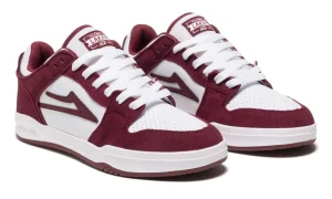Discount LAKAI - Telford Low Shoes [BURGUNDY/WHITE SUEDE] Lakai