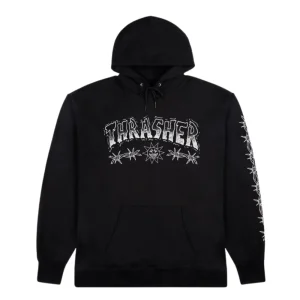 Shop - Barbed Wire Hoodie [BLACK] Thrasher