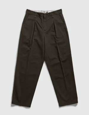 New Victoria - Inverted Pleats Chino Pants [WASHED CHOCOLATE] Victoria