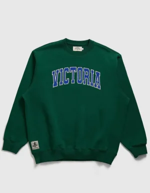 Discount - Varsity Crewneck Sweater [GREEN] Victoria